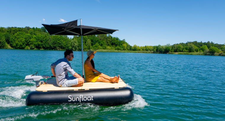 Sunfloat die Luxus Schwimminseln zum mitnehmen